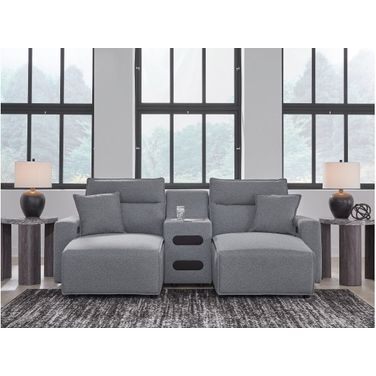 Modmax 3-Piece Power Reclining Sectional with Chaise In Salt and Pepper
