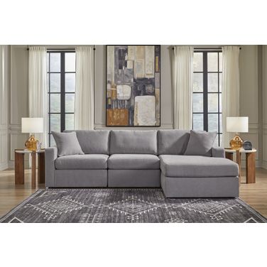Modmax 3-Piece Sectional with Chaise In Granite