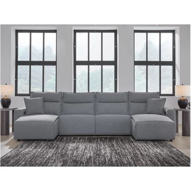 Modmax 4-Piece Power Reclining Sectional with Chaise In Salt and Pepper