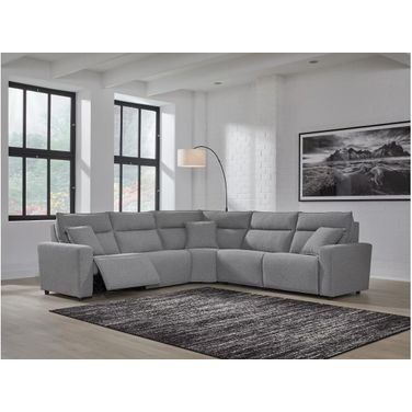 Modmax 5-Piece Power Reclining Sectional In Salt and Pepper