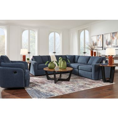 Modmax 5-Piece Sectional and Swivel Glider Recliner In Ink