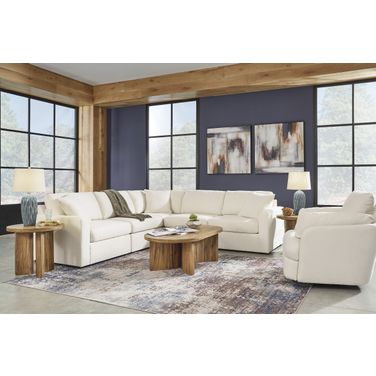 Modmax 5-Piece Sectional and Swivel Glider Recliner In Oyster