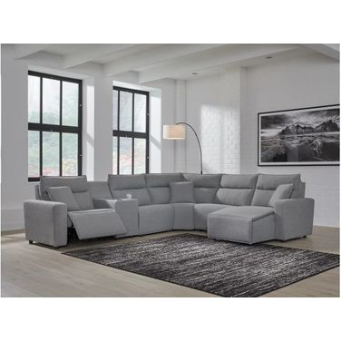 Modmax 6-Piece Power Reclining Sectional In Salt and Pepper