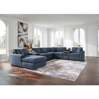 Modmax 8-Piece LAF Sectional with Audio System and Chaise In Ink