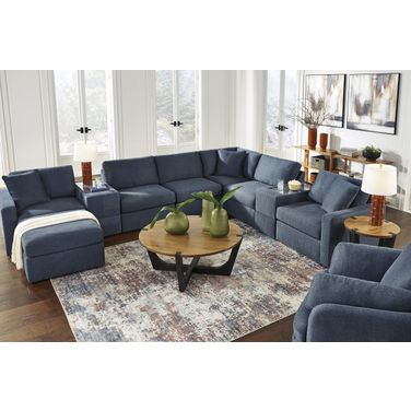 Modmax 8-Piece LAF Sectional with Storage Console In Ink