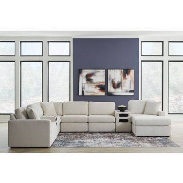 Modmax 8-Piece Sectional with Audio System and Chaise In Oyster