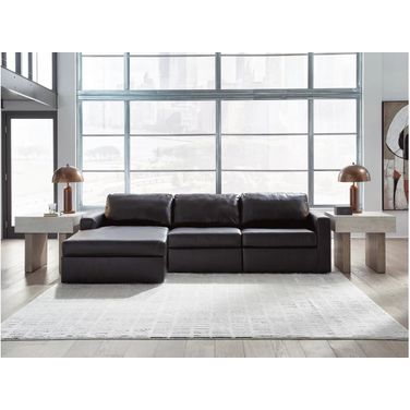 ModMax II 3-Piece LAF Sectional Sofa Chaise In Black