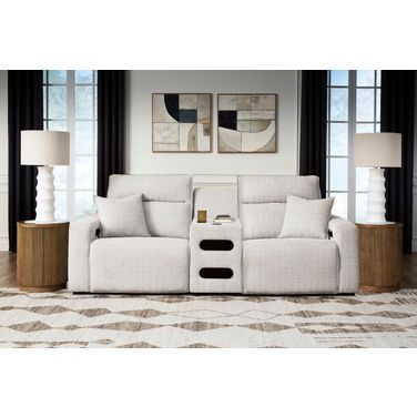 Modmax II 3-Piece Power Reclining Sectional Loveseat with Audio Console In Stone