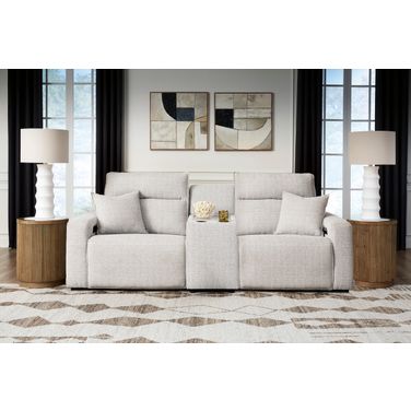 Modmax II 3-Piece Power Reclining Sectional Loveseat with Console In Stone