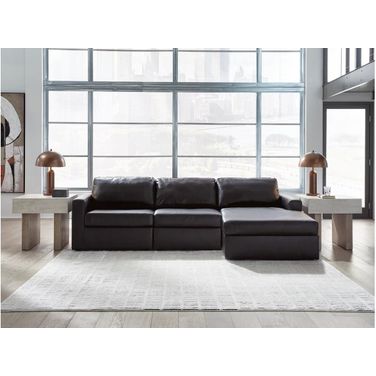 ModMax II 3-Piece RAF Sectional Sofa Chaise In Black