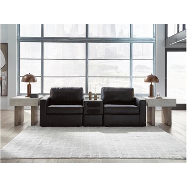 ModMax II 3-Piece Sectional Loveseat with Audio Console In Black