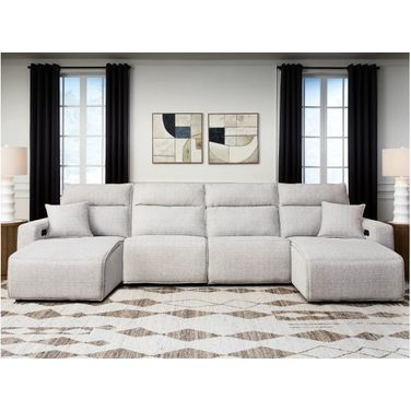 ModMax II 4-Piece Power Reclining Sectional with Chaise In Stone