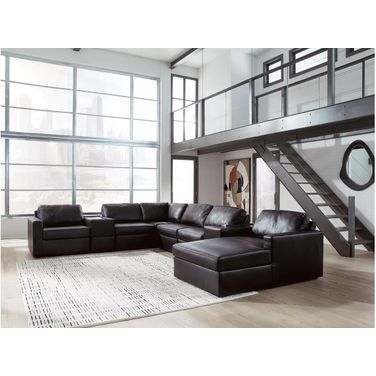 ModMax II 8-Piece RAF Sectional with Chaise and Storage Consoles In Black