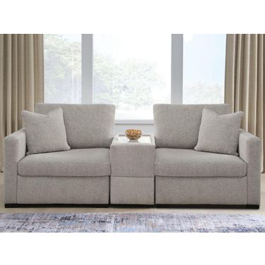 Modmax Luxe 3-Piece Sectional Sofa with Storage Console In Flint