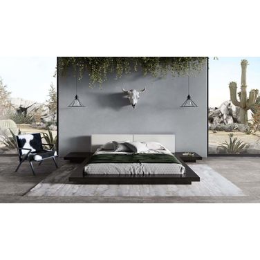 Modrest Tokyo Eastern King Contemporary Black And White Platform Bed
