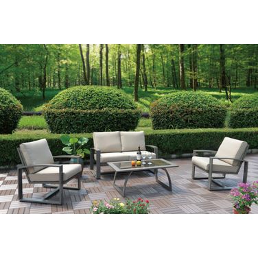 Moldova 4-Piece Seating Set In Gray