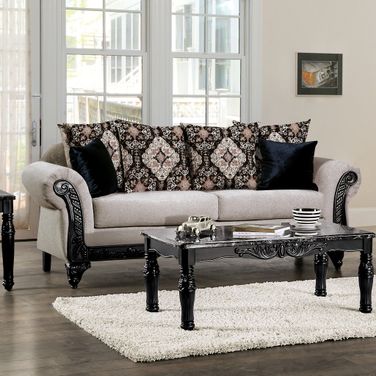 Molfetta Sofa In Light Brown and Black