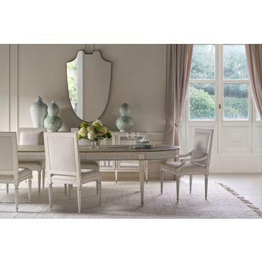 Monarch Dining Room Set In White and Silver