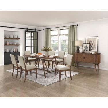 Monroe Dining Room Set In Brown and Walnut
