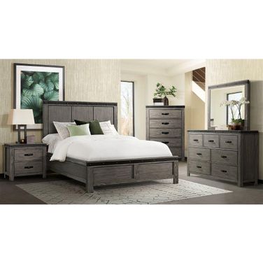 Picket House Montauk Panel Bedroom Set, Gray