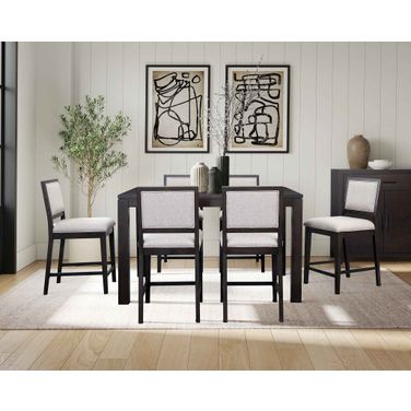 Montclair Wood Counter Height Dining Room Set In Black