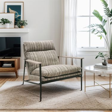 Monte Accent Chair In Stripe and Multi