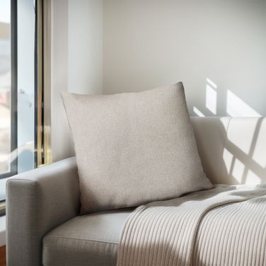 Monte Solid Square Pillow In Beige