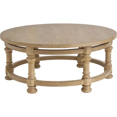 Montecito Hollister Round Cocktail Table In Natural