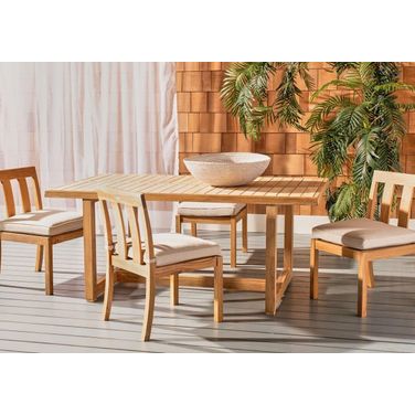 Montford Outdoor Dining Set In Natural