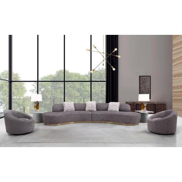Moon Sectional In Dark Grey