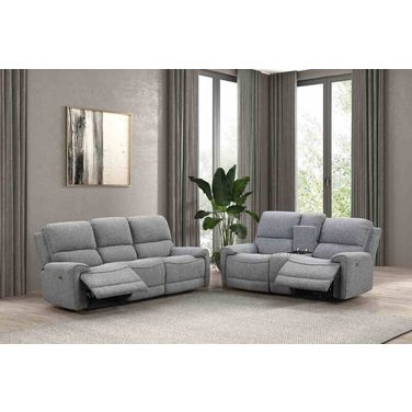 Morcote Power Reclining Living Room Set In Gray