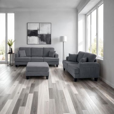 Moretaine Loveseat In Dark Gray