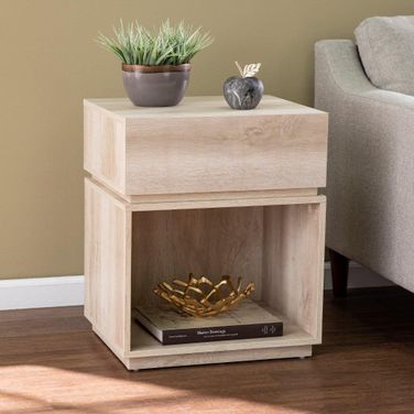 Mortayne Side Table With Charging Station