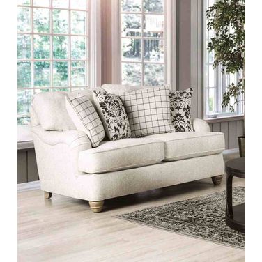 Mossley Loveseat In Ivory