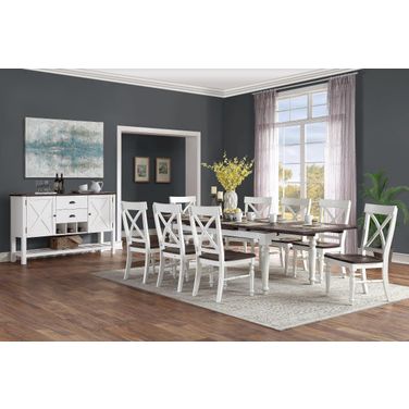 Mountain Retreat Dining Room Set In Dark Mocha And Antique White