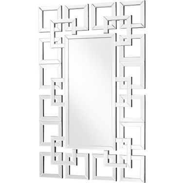 Sparkle 32 Inch Contemporary Rectangle Mirror in Clear