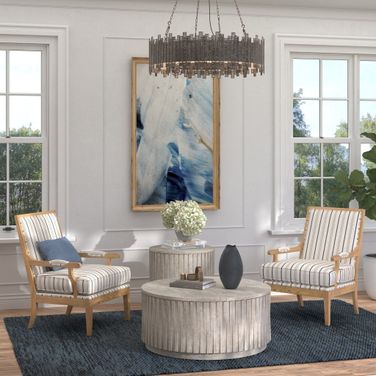 Mrytle Occasional Table Set In Gray Wash