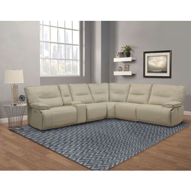 Spartacus Oyster Power Reclining Sectional with Power Headrest
