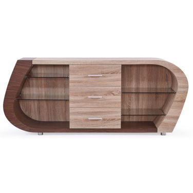 Multi Tone Buffet with 3 Drawers In Oak and Walnut