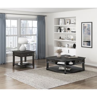 Muriel Lift Top Occasional Table Set In Charcoal
