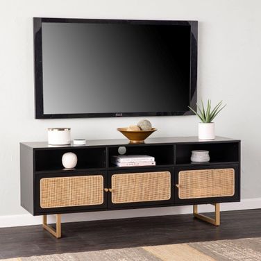 Mursley Media Cabinet With Storage In Black