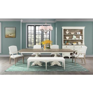 Myra Paperwhite Upholstered Dining Bench