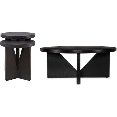 Nadette Occasional Table Set In Black