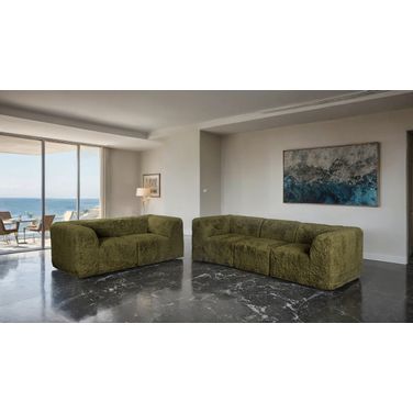Nappi Living Room Set In Olive Green