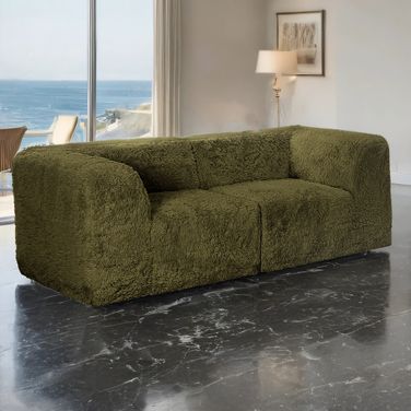 Nappi Loveseat In Olive Green