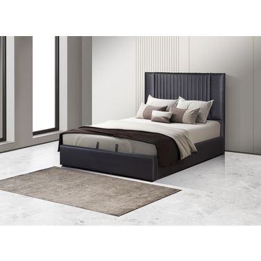 Nara King Storage Bed In Dark Brown