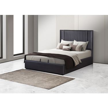 Nara Queen Storage Bed In Dark Brown