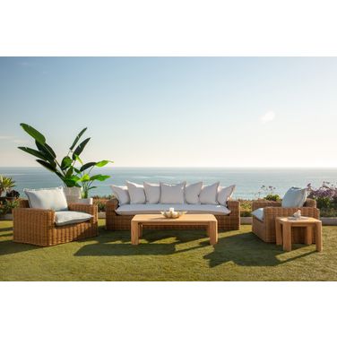 Natural Teak Outdoor Occasional Table Set