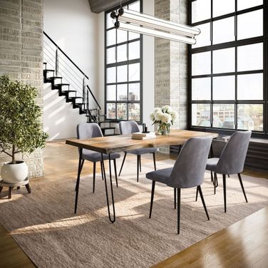 Nature'S Edge 5 Piece Dining Set In Natural and Grey