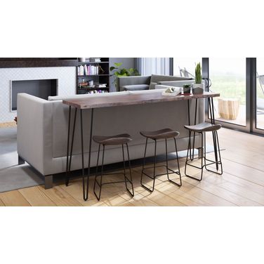 Nature'S Edge 4 Piece 72 Inch Counter Height Dining Set In Slate